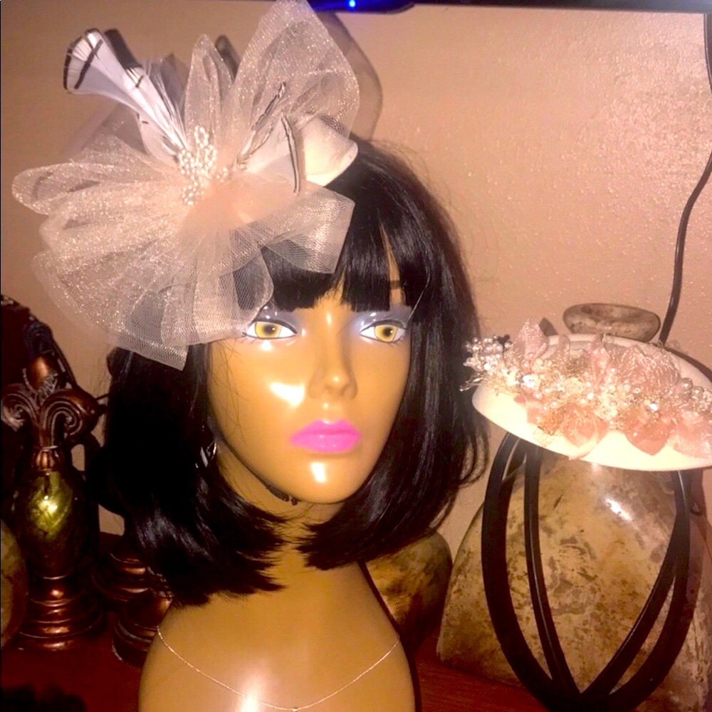 New Beautiful French Feather Veil Hat Pin